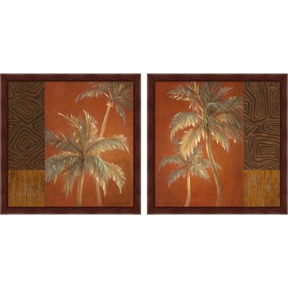 Great Art Now Bon Voyage Square by Lanie Loreth, 2 Piece Framed Art Set Each 13"W x 13"H