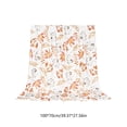 thumbnail image 3 of ShaoXinWan Fall Pumpkin Flannel Throw Blanket, Floral Maple Leaf Print Soft Decorative Blanket, Warm Seasonal Throw for Sofa Couch Living Room Thanksgiving Home Decor, 3 of 6