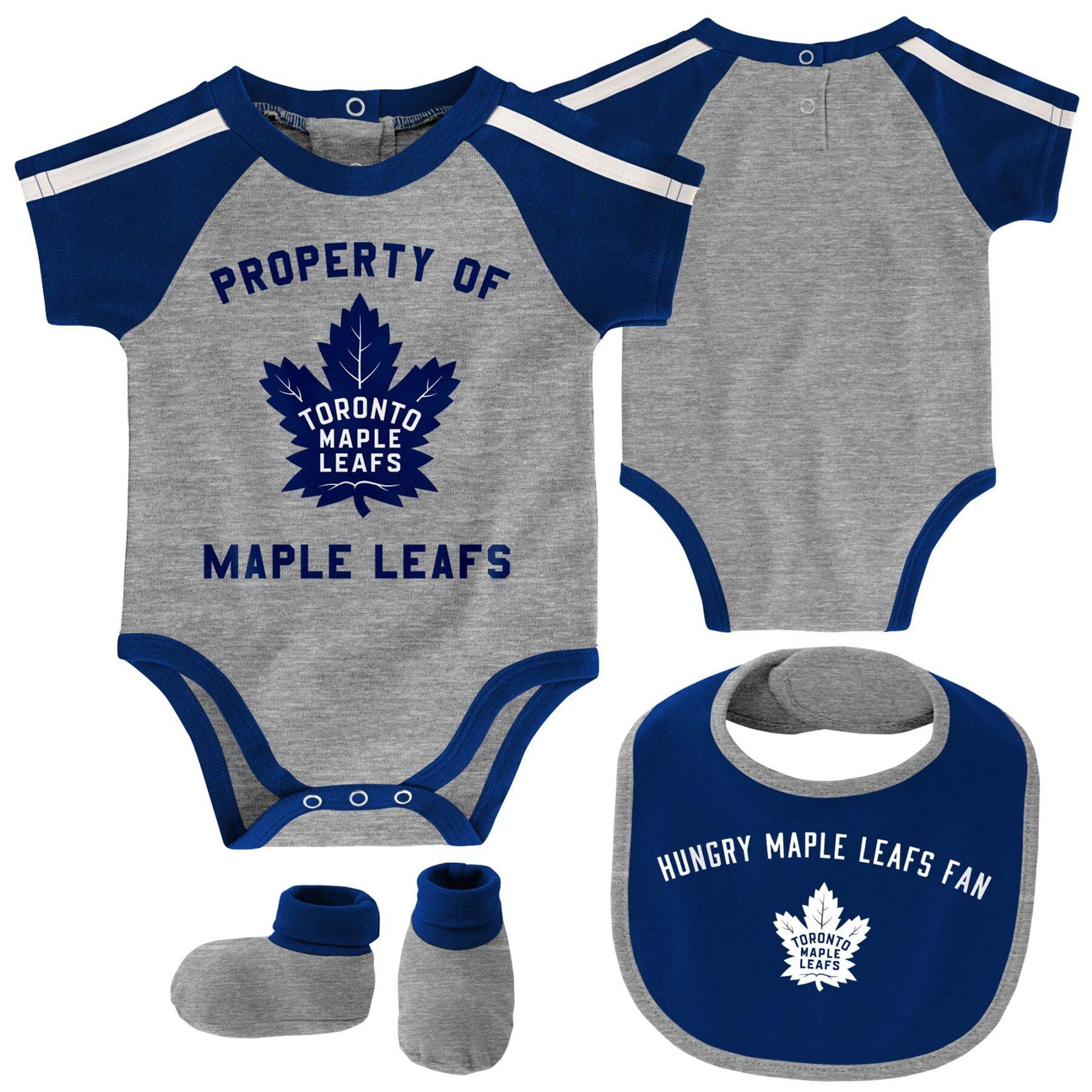 Toronto Maple Leafs NHL Baby Hard At Play 3pc CreeperBibBootie Set
