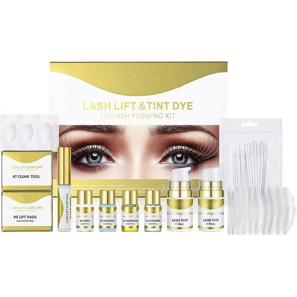 Lash Lift And Tint Kit, Eyelash Perm Kit, Eyelash Tint, Professional Lash Lift And Tint Dye Kit With Black And Brown Color -WEVALLEY