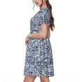 thumbnail image 2 of Naloa Paisley4 Print Womens Summer A-Line Dress with Pockets,Short Sleeve Dresses,Flowy Beach Swing Dress for Vacation Travel, 2 of 6