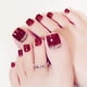 thumbnail image 2 of Puntas para uñas de los pies, 24 piezas/caja, patrón de flores, diamantes de imitación, uñas artificiales falsas, uñas postizas, rendimiento sólido, 2 of 7
