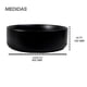 thumbnail image 3 of Lavabo Negro Premium Ovalin Redondo 40x40x12.5 Jauz Improvement J0523 Color Negro, 3 of 5