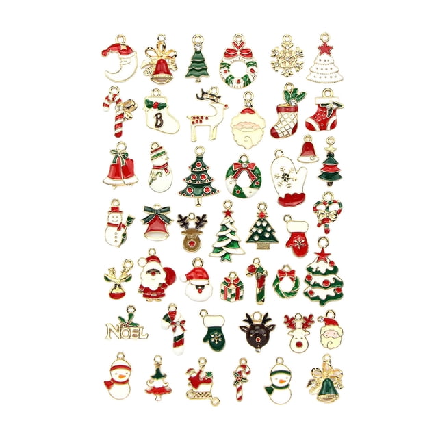 45 piezas de Colgantes de Papá Noel Sunnimix Suministros de decoración para manualidades
