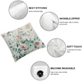 thumbnail image 4 of BANET Watercolor Floral Pillow Covers, Spring Teal Flower Decorative Throw Pillows Farmhouse Floral Pillow Case for Sofa Bedroom Living Room Indoor Outdoor 22x22in, 4 of 5