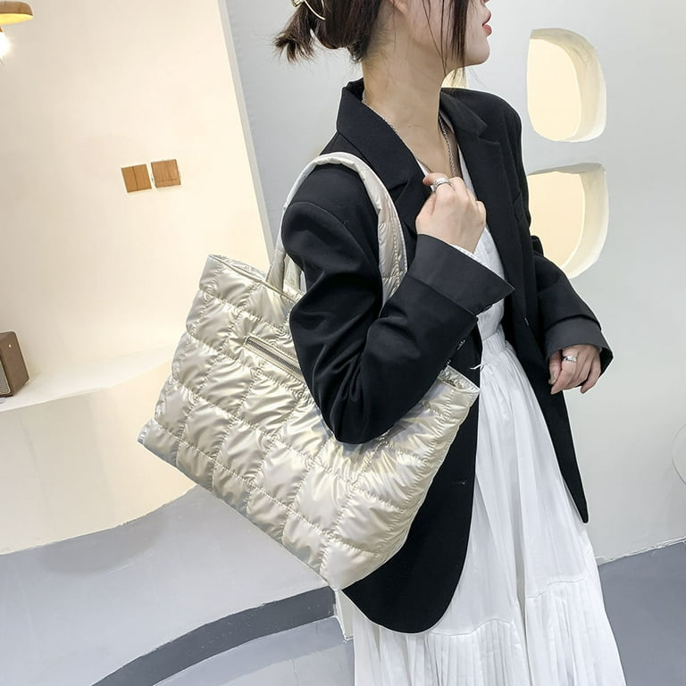Chanel Quilted Nylon Large Shopping Tote