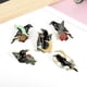 thumbnail image 5 of Broche creativo con forma de cuervo y flores con lazo en forma de media luna, con plumas negras de cuervo, ropa de moda divertida, 5 of 6
