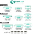 thumbnail image 6 of 34pcs Glass Food Storage Containers with Lids Set, Airtight Meal Prep Containers (17 Containers & 17 Lids), Green, 6 of 8