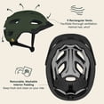 thumbnail image 3 of Retrospec Lennon Casco de bicicleta con luz de seguridad LED Esfera ajustable y visera extraíble - Casco de bicicleta ajustable para hombres y mujeres adultos, 3 of 6