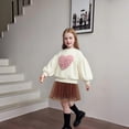 thumbnail image 5 of XXWXYD Toddler Girls 3D Heart Sweatshirt Long Sleeve Pullover Top Cute Puffy Cotton Casual Valentines Day Kawaii Playwear Trendy Everyday Comfort Fit, 5 of 7