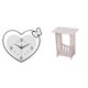 thumbnail image 1 of Reloj De Pared Acrílico Creativo Con Forma De Corazón Y Mesita De Noche Portátil Y Versátil Para Sala De Estudio, Cafetería, Oficina, Salón, Balcón, Pasillo., 1 of 8