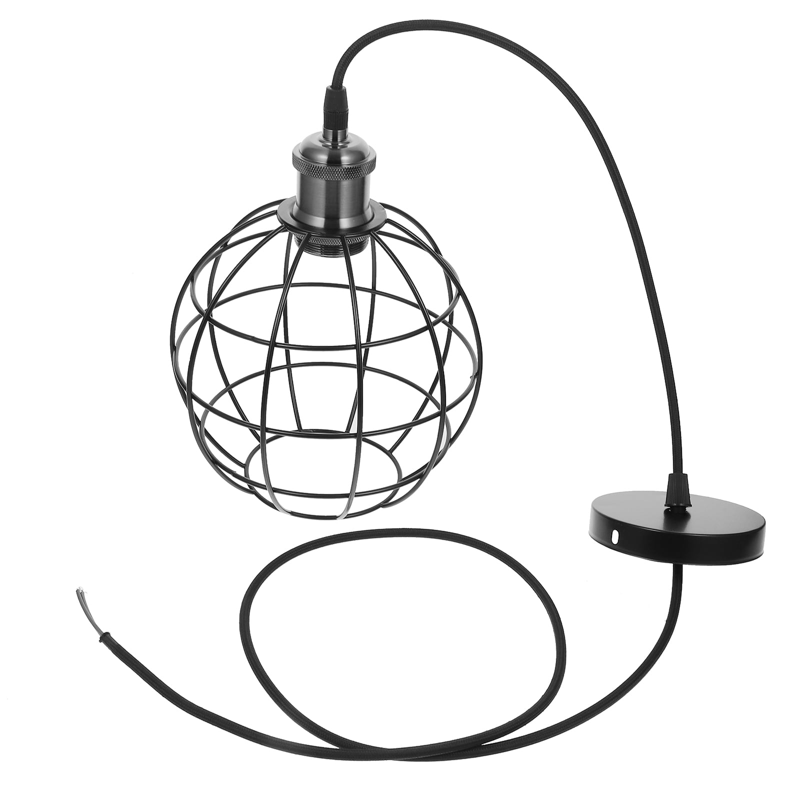 NUOLUX Shade Lamp Light Cage Pendant Hanging Metal Cover Lampshade Industrial Wire Ceiling Iron