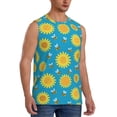 thumbnail image 2 of Balery Bee Sunflower Men's Sleeveless Muscle Shirts Workout Tank Top, Moisture Wicking, Odor Protection-3X-Large, 2 of 8