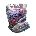 thumbnail image 2 of Hirioo Psychedelic Shark Artwork for Multifunction Beanie Hat for Men and Women Unisex for Winter Sports, Outdoor Activities, and Daily Wear, 2 of 8