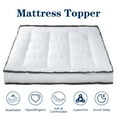 thumbnail image 6 of Queen Rose Mattress Topper Queen Cooling Plush Pillow Top Mattress Pad/Bed Topper, Hotel Quality Down Alternative Pillow Topper with Elastic band, 6 of 7
