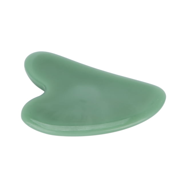 Gua Sha Facial Tool, Practical Jade Stone Guasha Board Convenient Stimulate And Restore Blood Circulation For Neck Face, Backhand Peach Heart Dark Green,Peach Heart Light Green