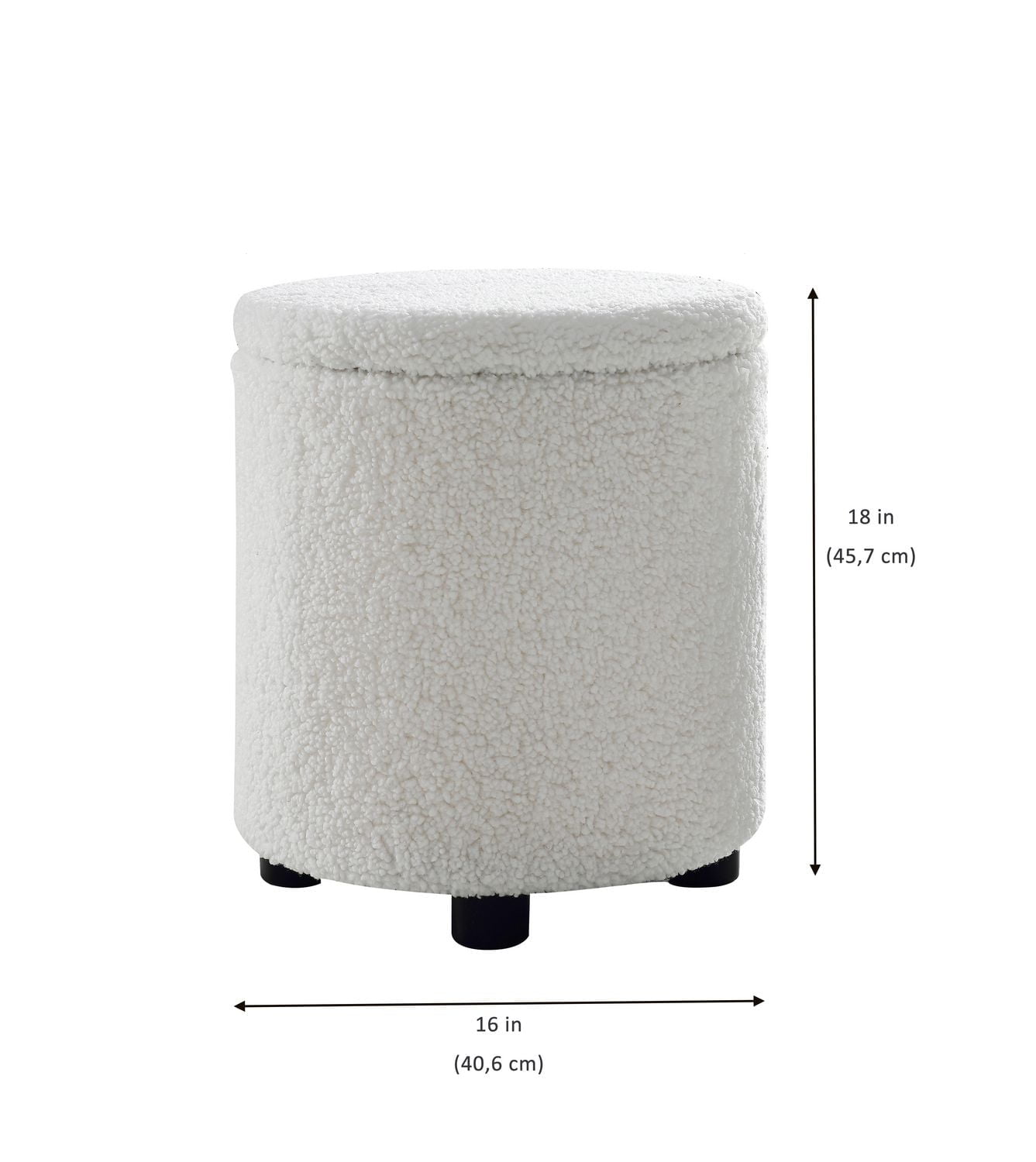 Hometrends Rangement bouclé  avec couvercle Rangement bouclé