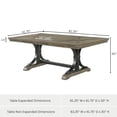 thumbnail image 3 of Birmingham Nailhead 8-Piece Table with Nail Head Bench and Arm Chair Dining Set, Driftwood, 3 of 22