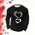 thumbnail image 5 of UVEASISHA Heart Graphic Tees for Men Long Sleeve Waffle Knit Shirts Big and Tall Casual Valentines Day Tshirts Regular Fit Stylish Workout Shirt Black 3XL, 5 of 10