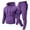 28# Purple, variant on Men Tracksuit 2 Piece Outfit Long Sleeve Pullover Hoodie & Jogger Pants Soft Fleece Sweatpant Sweatsuits Set Army Green 3XL
