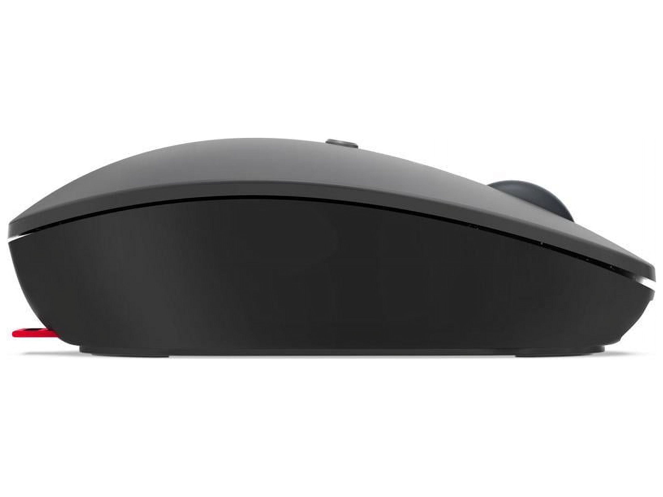 Lenovo Go Wireless Multi-Device Mouse - Wireless Connectivity - USB-C Nano Receiver - Bluetooth 5.0/2.4 GHz Radio Frequency - Blue optical sensor with adjustable DPI - Up to 3-months Battery Life