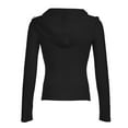 thumbnail image 6 of Tiweut Womens Yoga Jackets Lightweight Zip Up Hooded Slim Fit Long Sleeve Running Fitness Activities Stylish Ladies Outerwear Black,L, 6 of 9