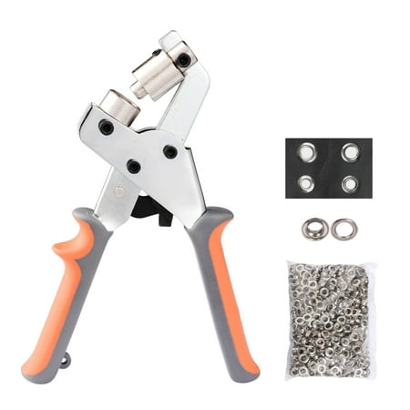 

Yescom Grommet Tool Kit Handheld Portable Manual Grommet Machine Hand Press Puncher Hole Punch Piler with 500pcs 3/8 (10mm) Silver Eyelets