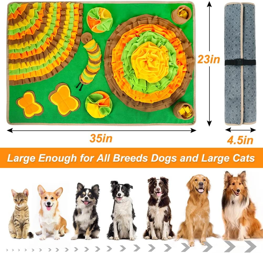 NGOKPYD Snuffle Mat for Dogs Large 28 x 16.5 Dog Snuffle Mat,Durable  Interactive Dog Toys Sniff Mat for Dogs Puppies Cats,Slow Eating，Stress