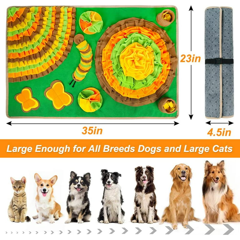 Vivifying Snuffle Mat for Dogs, 35×23 Pet Mat for Large Dogs and Cats  Gift Snuffle Mat, Interactive Dog Feeding Mat Help Mental Stimulation and  Brian Training( Green) 