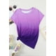 thumbnail image 4 of ABPHQTO Camiseta de manga corta con bolsillo en color morado degradado para mujer, 4 of 5