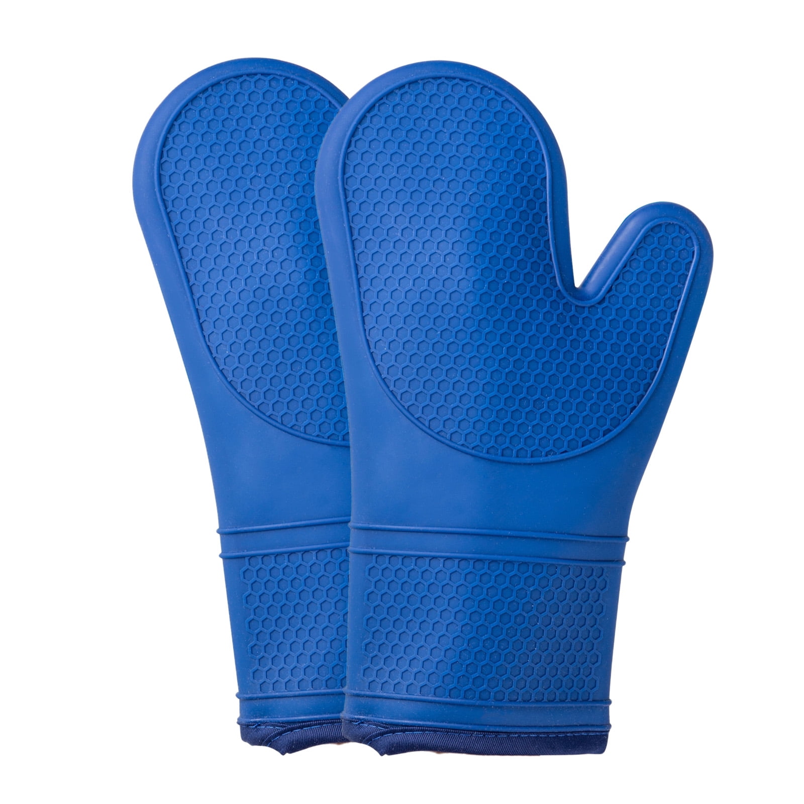 Silicone Oven Mitts - Extra Long Professional Quality Heat Resistant With  Quilted Lining And 2-sided Textured Grip - 1 Pair Blue By Hastings Home :  Target