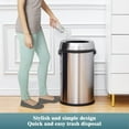 thumbnail image 2 of 2024 New Open Top Trash Can 65L / 17Gal Commercial Grade Heavy Duty Brushed Stainless Steel for Outdoor | Kitchen Waste Bins Home House Family, 2 of 8
