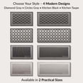 thumbnail image 7 of Evideco Two-Tone Black Kitchen Mat and Runner Set 20x32 and 20x48 In - Low Profile Non-Slip Polyester Floor Mats for Sink or Prep Areas, 7 of 7