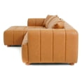 thumbnail image 5 of Adelyn Modern Living Room Faux Leather Corner Sectional Sofa in Cognac Tan, 5 of 6
