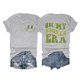 thumbnail image 2 of Gibobby Camisetas de verano para mujer Camiseta manga corta con estampado doble y cuello redondo color liso para mujer(Gris,CH), 2 of 4