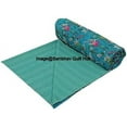 thumbnail image 2 of Handblock Multi Vintage BirdParadisePrint Handmade Cotton Kantha Quilting Throw Blanket Hippie Queen/King Size Bohemian Block Kantha Quilt with 2 pillow cover, 2 of 5