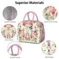thumbnail image 4 of Lunch Bag Lunch Box for Women Reusable Insulated Lunch Cooler Bags,Large Capacity for Work Travel Picnic,Water-Resistant Pioneer Colorful Floral Lunch Tote Bag Gifts for Woman Mom Pink, 4 of 6