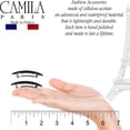 thumbnail image 6 of Camila Paris CP3422 French Hair Barrette Clip for Girls, Blue and Black Small Set of 2 Strong Hold Grip Hair Clips for Women, No Slip Rubberized Automatic Clasp Girls Hair Accessories, Made in France, 6 of 24