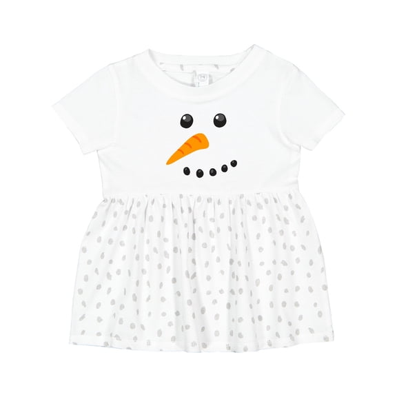 Inktastic Snowman Face Girls Baby Dress
