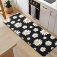thumbnail image 5 of Black Daisy Flower Golden Centers Pattern Kitchen Rug Mat,Kitchen Runner Rugs Non Skid Washable,Decorative Kitchen Floor Mats for Kitchen,Sink,Laundry,17"x47.2", 5 of 7