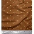 thumbnail image 1 of Soimoi Polyester Crepe Fabric Leaves,Flower Bud & Stripe Print Fabric by The Yard 52 Inch Wide, 1 of 3