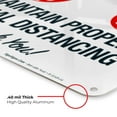 thumbnail image 6 of Social Distancing Sign, Maintain Proper Social Distancing 6 Feet, 10x14 Aluminum, 6 of 8