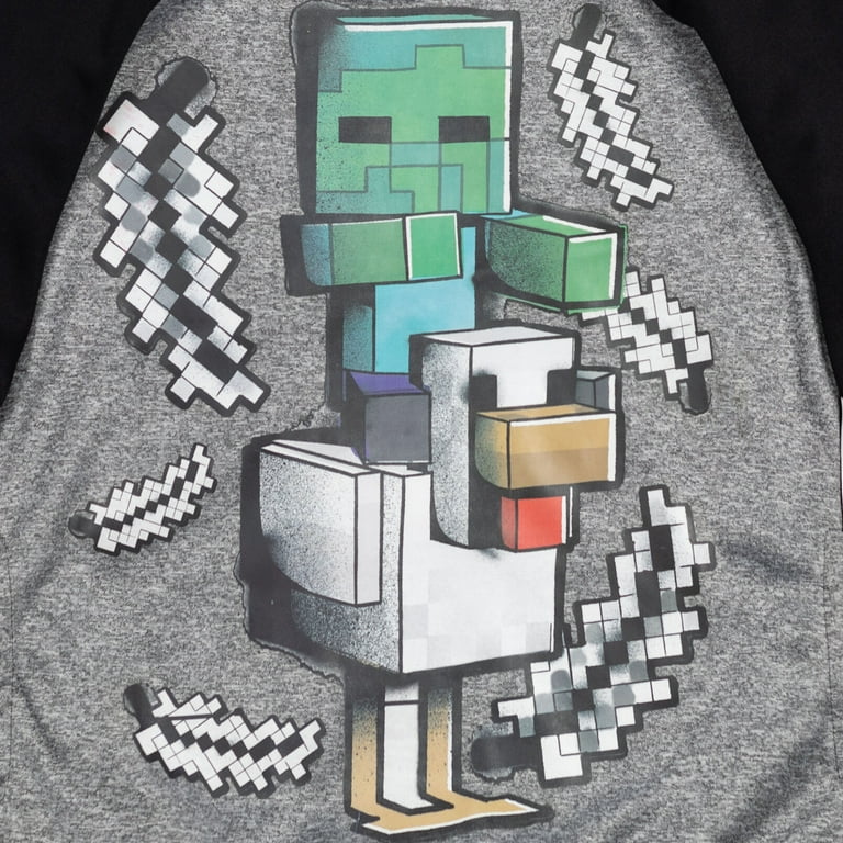 Minecraft Zombie Little Boys Fleece Pullover Hoodie Little Kid to Big