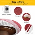 thumbnail image 3 of Elastic Fitted Round Tablecloth, Red Ombre Waves Waterproof Stretch Table Cover for 55"-60" Tables, Abstract Art Gradient Modern Washable Outdoor Tablecloths for Patio, Picnic, Camping, 3 of 9