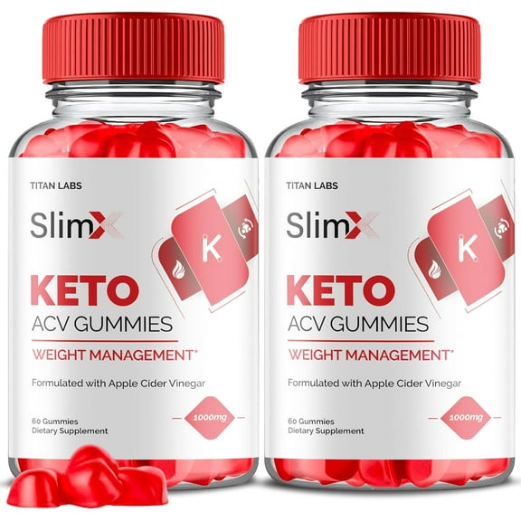 (2 Pack) SlimX Keto ACV Gummies - Apple Cider Vinegar Supplement for Weight Loss - Energy & Focus Boosting Dietary Supplements for Weight Management & Metabolism - Fat Burn - 120 Gummies
