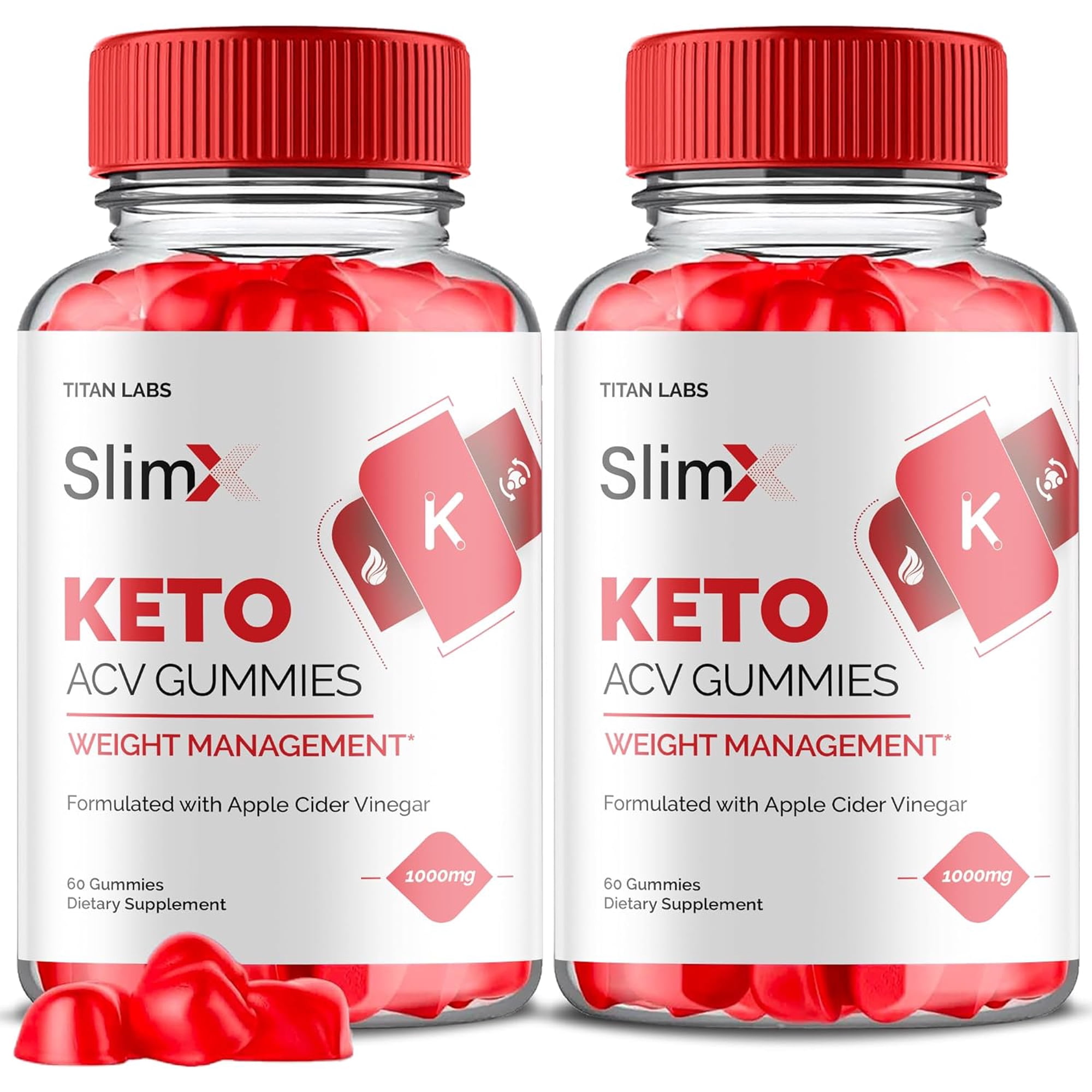 (2 Pack) SlimX Keto ACV Gummies - Apple Cider Vinegar Supplement for Weight Loss - Energy & Focus Boosting Dietary Supplements for Weight Management & Metabolism - Fat Burn - 120 Gummies