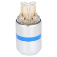 thumbnail image 5 of Conector de alimentación de audio Cobre puro Conector de alimentación chapado en oro de 24 quilates Alimentación de CA y conector de audio HiFi 100-250VF107G hembra, 5 of 5