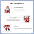 thumbnail image 2 of 925 Sterling Silver Charm for Bracelets Christmas Santa Claus Charms Women Bracelet Charm, 2 of 5