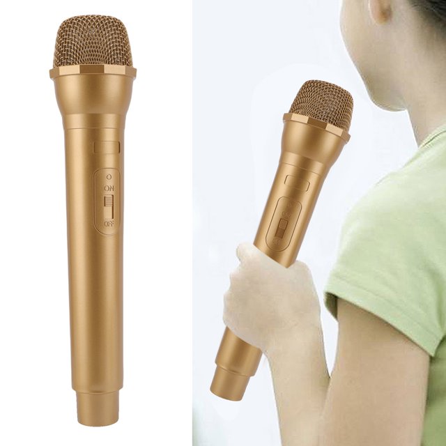 Faux Mic, Lightweight ABS Simulation Microphone Toy for Stage Performance with Square Mic Flag, Great for Anime Scenes, Speech Practice and Photography