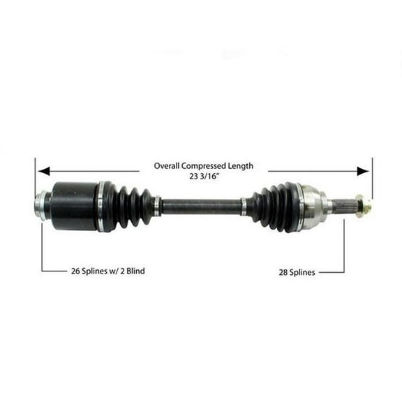 For MazdaSpeed 3 07-09 2.3L Manual trans Turbo Pass Side CV Drive Axle Shaft